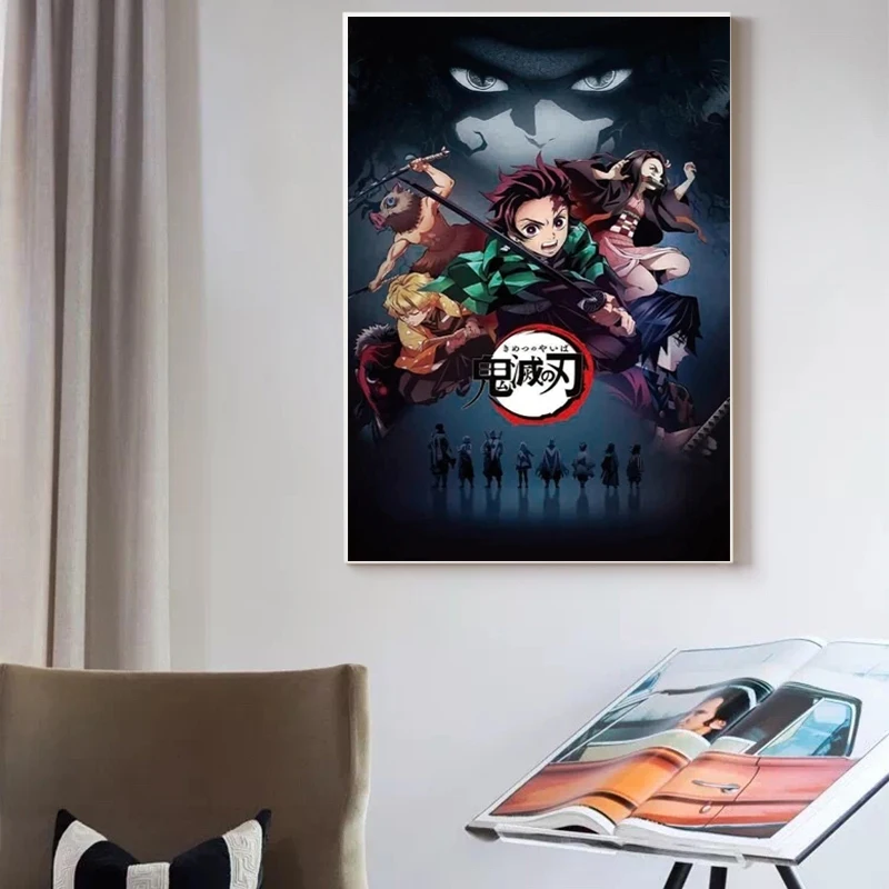 

Abstract Japanese Anime Demon Slayer Yaiba Tanjirou Kamado Canvas Painting Posters and Prints Wall Art Pictures for Living Room