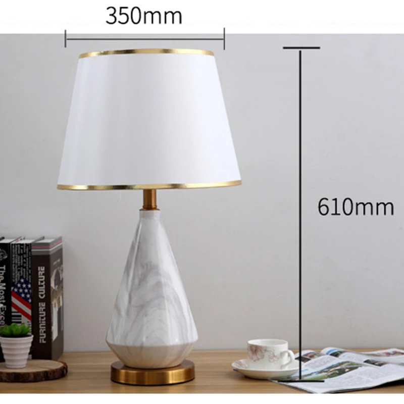 

Modern Ceramics Cloth LED Lights Table Lamp Home Decor Table Light For The Bedroom Bedside Hotel Studyroom Living Room Desk Lamp