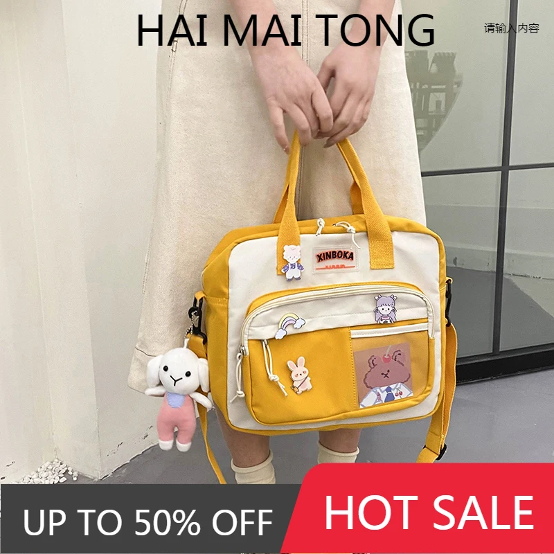 

Милый горизонтальный рюкзак для девочек-подростков, портативные многофункциональные дорожные сумки на плечо, женские маленькие школьные р...