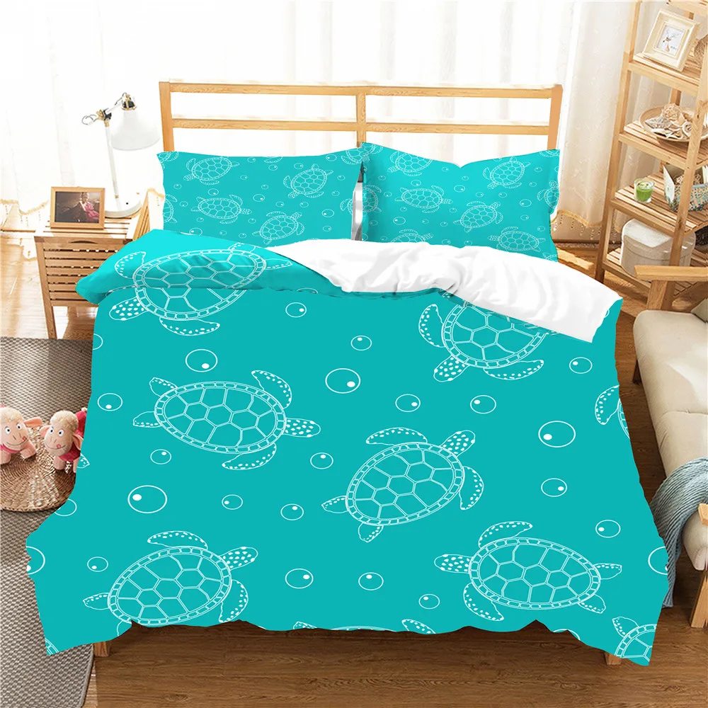 

Комплект постельного белья с изображением черепахи и наволочек