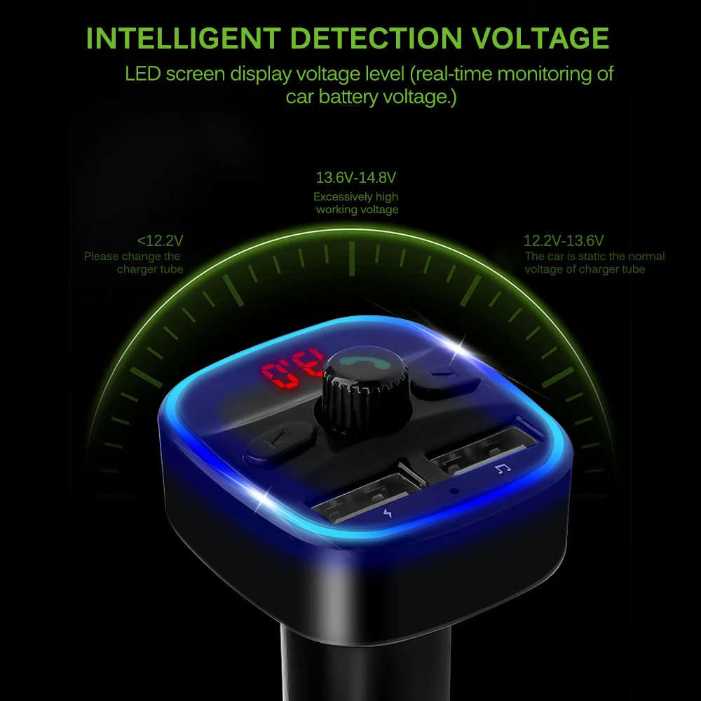 Автомобильное зарядное устройство kebidu с двумя USB mp3-плеер Bluetooth FM-передатчик