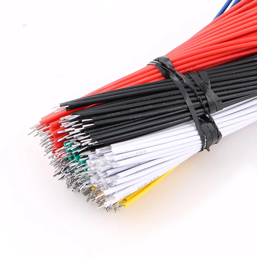 50 100 шт. макетная плата с покрытием олова кабель для пайки ПП 26AWG 7 8 см Fly jumper Cable 1007