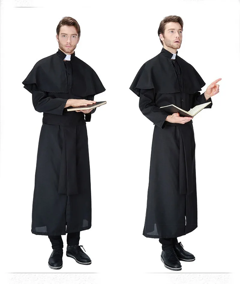 Для взрослых мужчин Хэллоуин церковный человек церковное строение черное платье