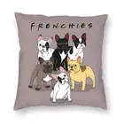Забавные французские Французские бульдоги, наволочка для дивана, украшение для дивана, квадратная декоративная подушка 45x45