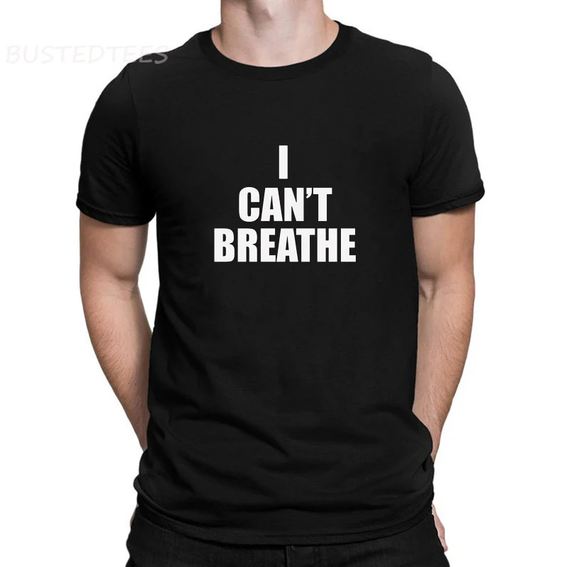 

Unisex TShirt Black Lives Matter I Can't Breathe George Floyd Artwork Men's T Shirt BLM Summer Short Sleeve Harajuku Top Tees