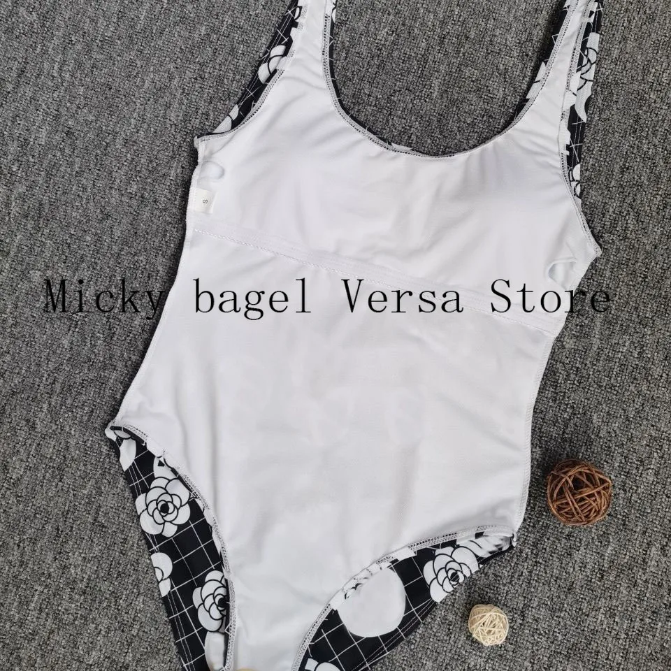 

2021 luxury brand design flower print fashion women's bikini sexy slim fitting suspender one piece integrated beach swimsuit