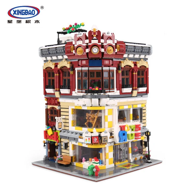 

XingBao 01006 Genuine Creative MOC City Series 5491Pcs The Toys and Bookstore Set Building Blocks Bricks Toy DIY Model Gifts