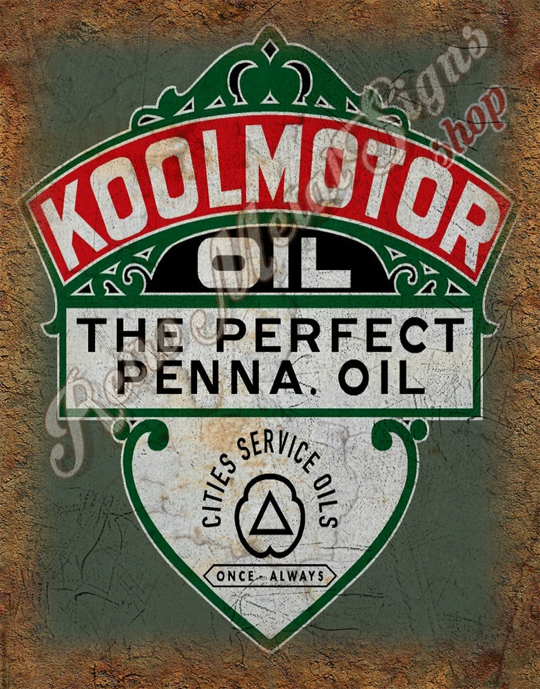 

Kool Motor Oil VINTAGE GARAGE METAL TIN SIGN POSTER WALL PLAQUE