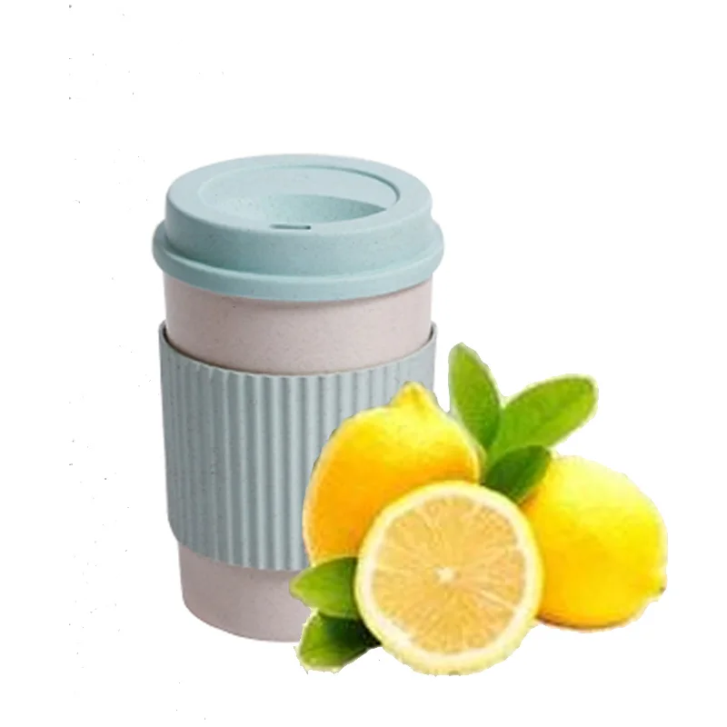 1 шт. портативные круглые кофейные кружки пшеничная солома пластиковые чайные