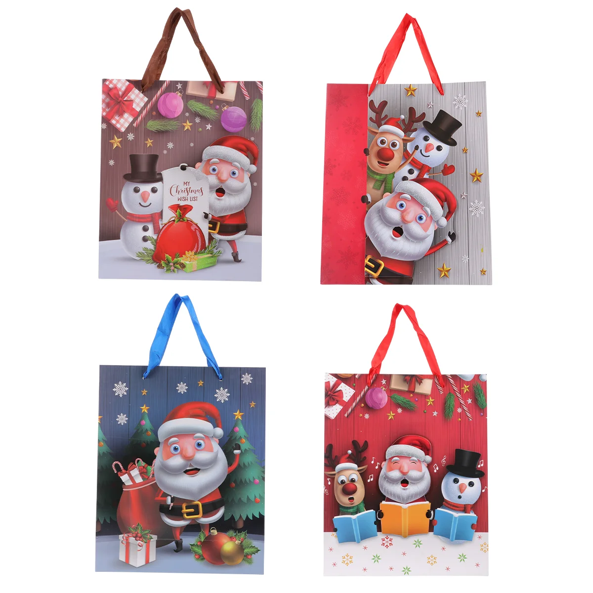 

4 Pcs Printing Tote Bags Wear-resistant Durable Gift Storage Containers