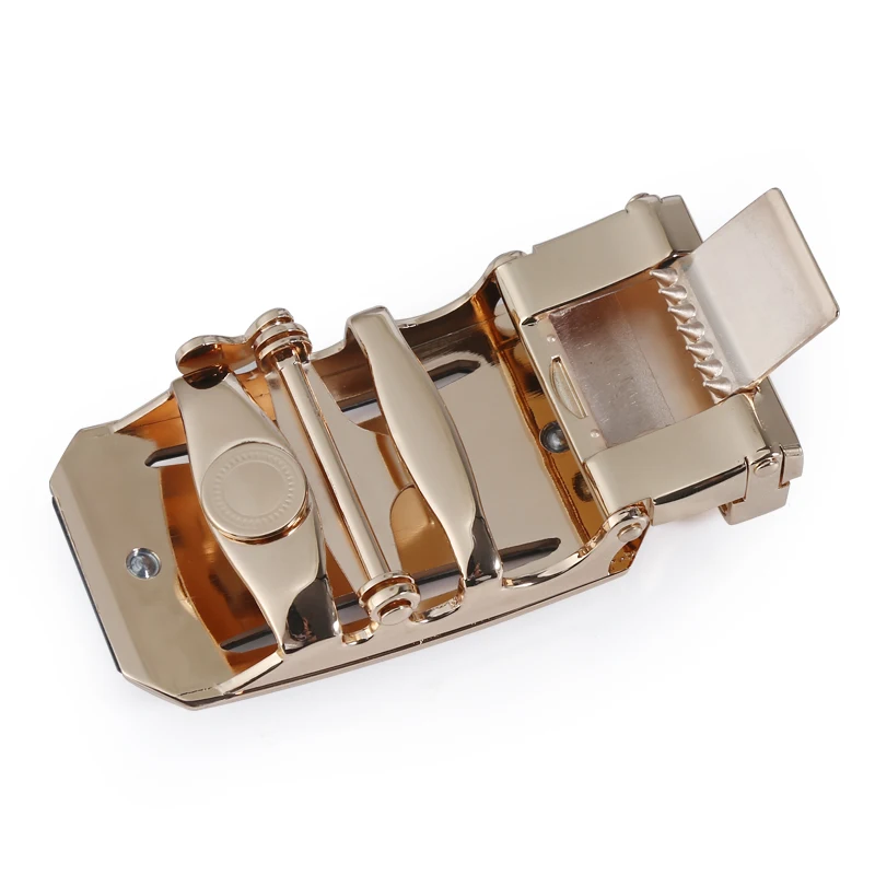 

Fashion Luxury Glod Alloy Automatic Buckles Men's Leather Waist Ratchet Belts Buckles Accessories For Men Pants