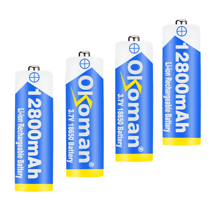 Аккумулятор 18650 Li Ion емкостью 12800 мА · ч перезаряжаемый аккумулятор 3 7 В