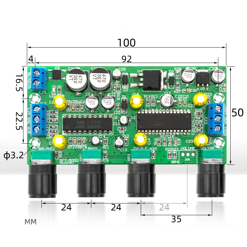 BBE2150 UPC1892T плата предусилителя тона аудио LM317T эквалайзер предусилитель BBE