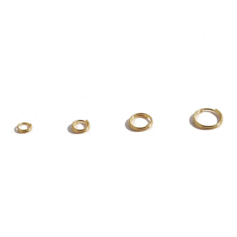 Соединительные кольца с двойными петлями золотистые/Серебристые соединительные