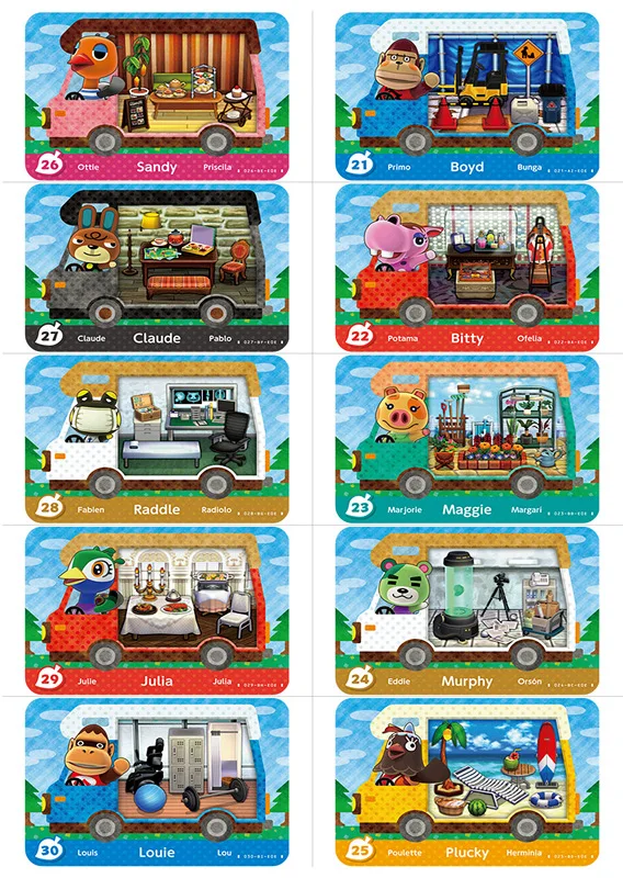 50 шт. Добро пожаловать новые карты для перекрещивания животных в листьях NFC