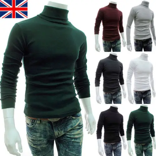 Fasion Brand Winter Hot Fashion Mens Roll Turtle Neck Pullover Knitted Jumper Tops Sweater Shirt | Мужская одежда
