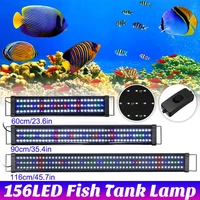new led aquarium light multi color full spectrum 60 120cm super slim fish tank aquatic plant marine grow lighting lamp uk plug