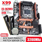 Материнская плата Atermiter X99 D4, с процессором Xeon E5 2678 V3 LGA2011-3, 16 ГБ = 32 ГБ, 3200 МГц