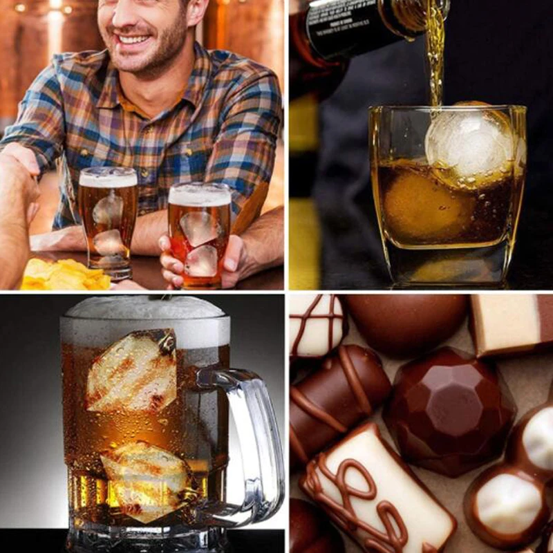 

Creative Silicone Ice Cube Mold Ice Cube Maker Brick Square Mold Whiskey Ice Cube Tray Mold Bar Household Goods
