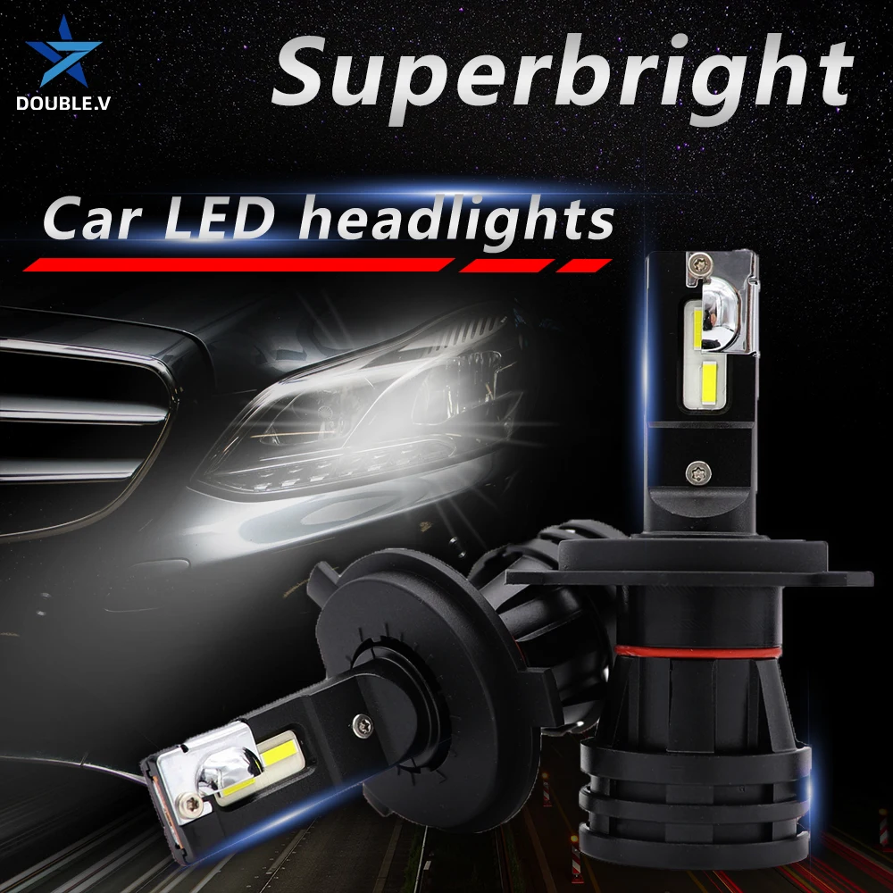 Автомобильные фары светодиодный H7 12000LM cree H4 фонарь для автомобильных фар H11 H1