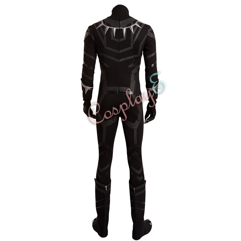 Черная пантера костюм Капитан Америка: война косплей полный комплект черный