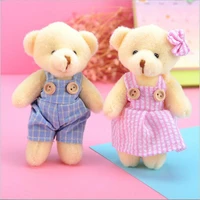 1pcs couple bear plush toy cute kids toys soft interactive baby doll mini dolls for girls dolls stuffed toys pendants