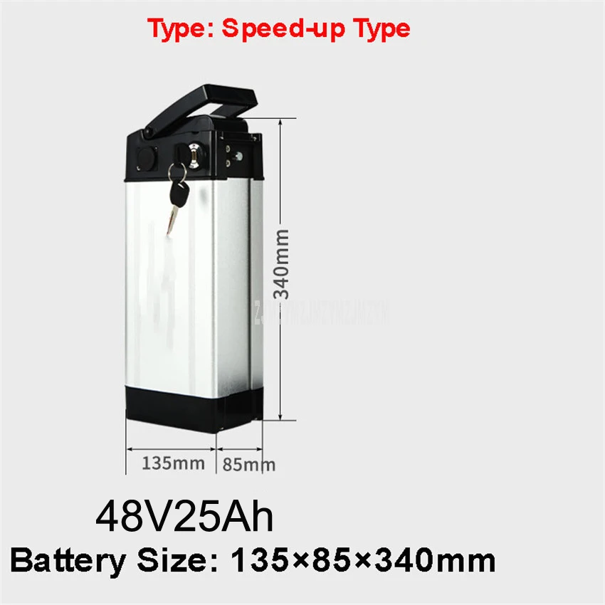 48V25AH Speed-upType 48 В литиевая батарея для электровелосипеда, подходит менее 400 Вт, аккумулятор для электровелосипеда, алюминиевый корпус 12AH/15AH/20AH/25AH - Цвет: 48V25AH Speed-upType