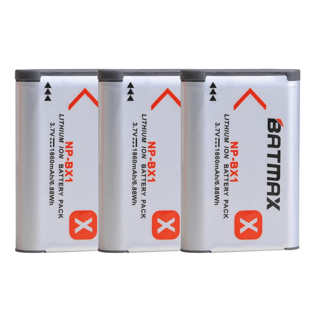 3Pcs 2 шт. 1860 мА/ч, NP-BX1 NP BX1 Батарея акумуляторная батарея+ Зарядное устройство с Тип C для sony комплектующие фотоаппарата sony DSC RX1 RX100 AS100V M3 M2 HX300 HX50 GWP88 AS15 WX350 - Цвет: 3Pcs