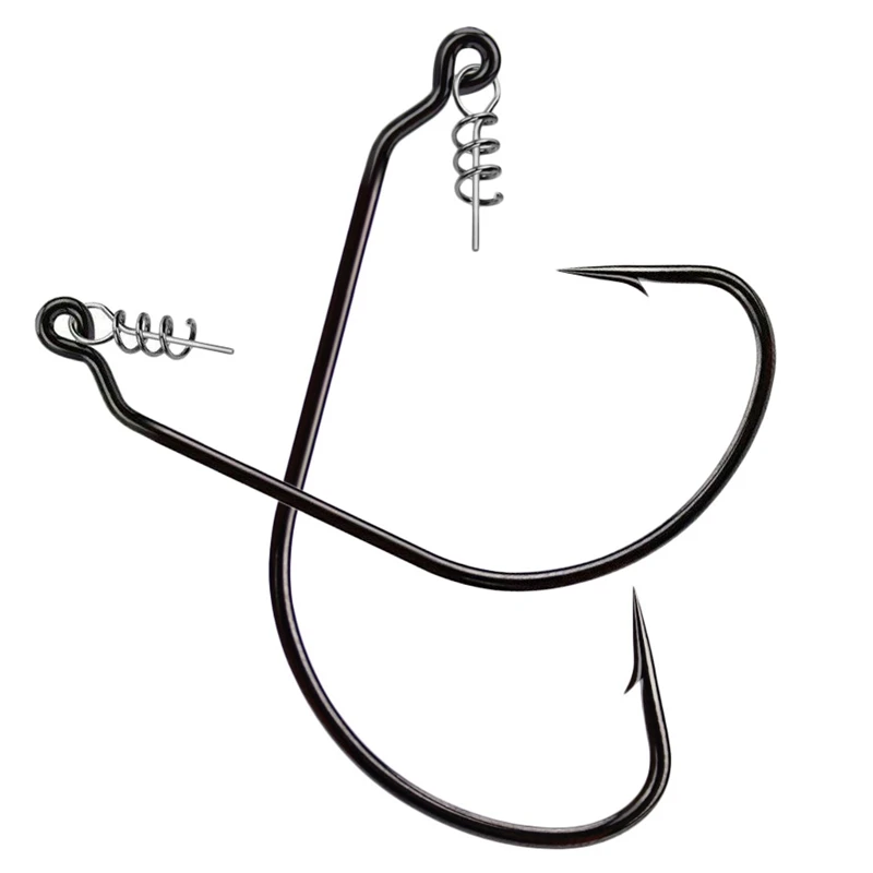 50 шт. рыболовные крючки с центрирующим пружинным штифтом Twistlock для мягкой