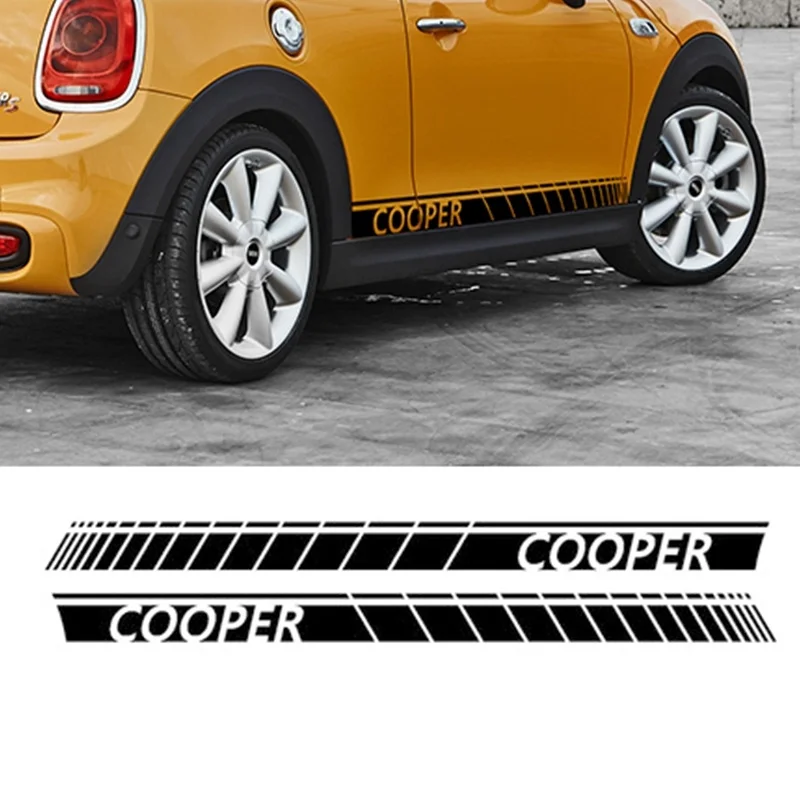 

For (1Pair/2Pcs) 180x12cm 2x for mini car body are all modified other stickers Lahua