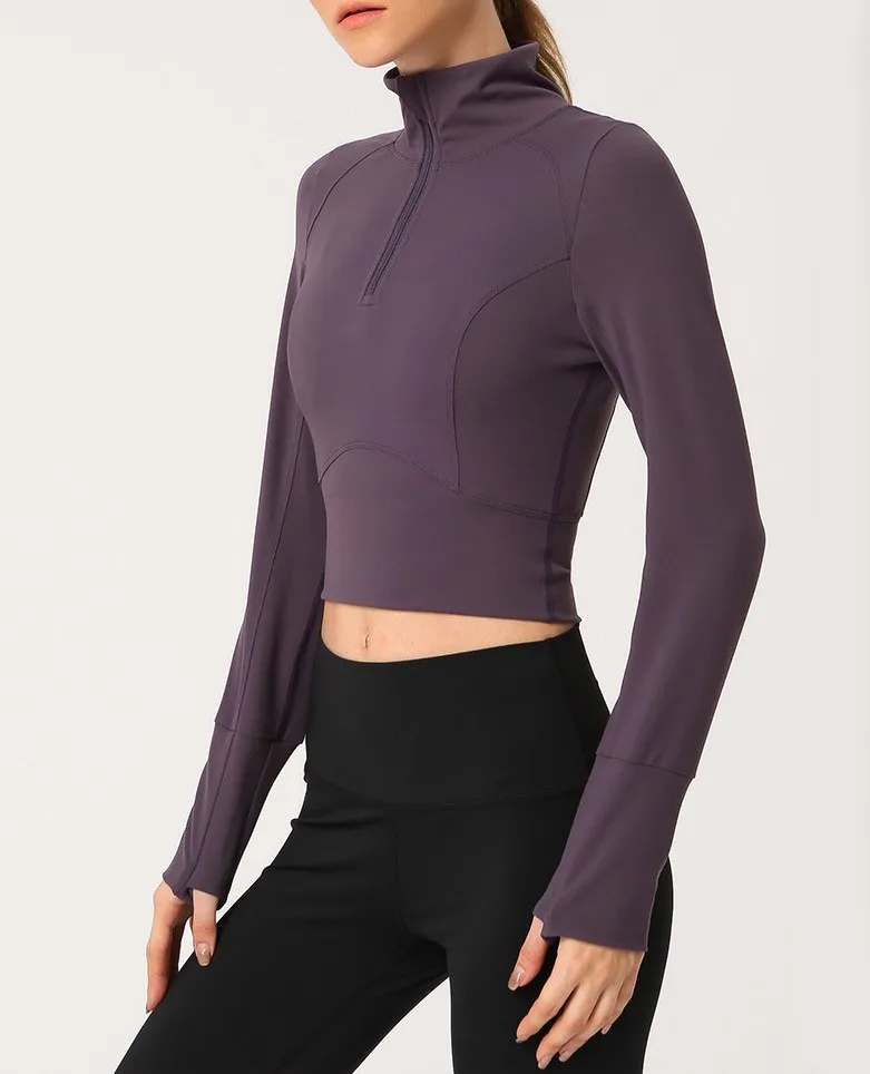 Хорошее качество женская куртка для йоги фитнеса бега приталенная облегающая