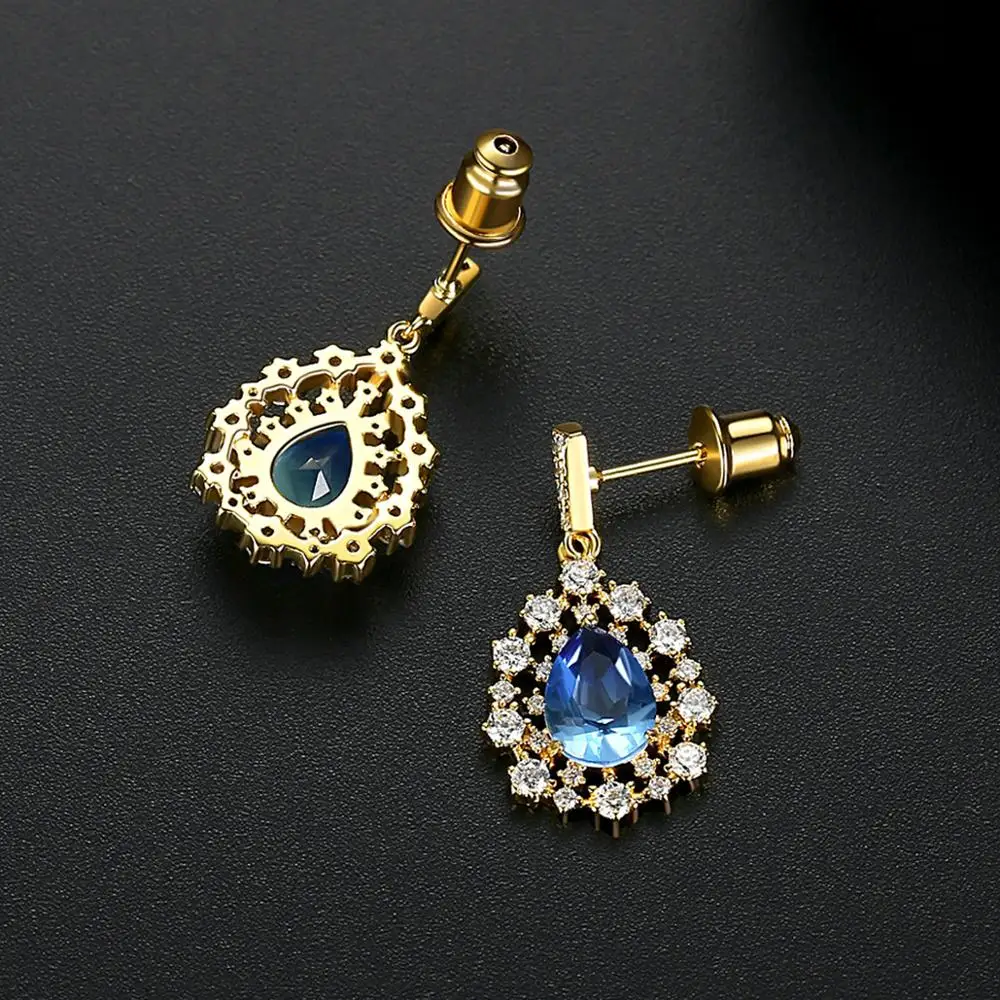 Винтажные Овальные Полые висячие серьги LUOTEEMI для женщин свадебные