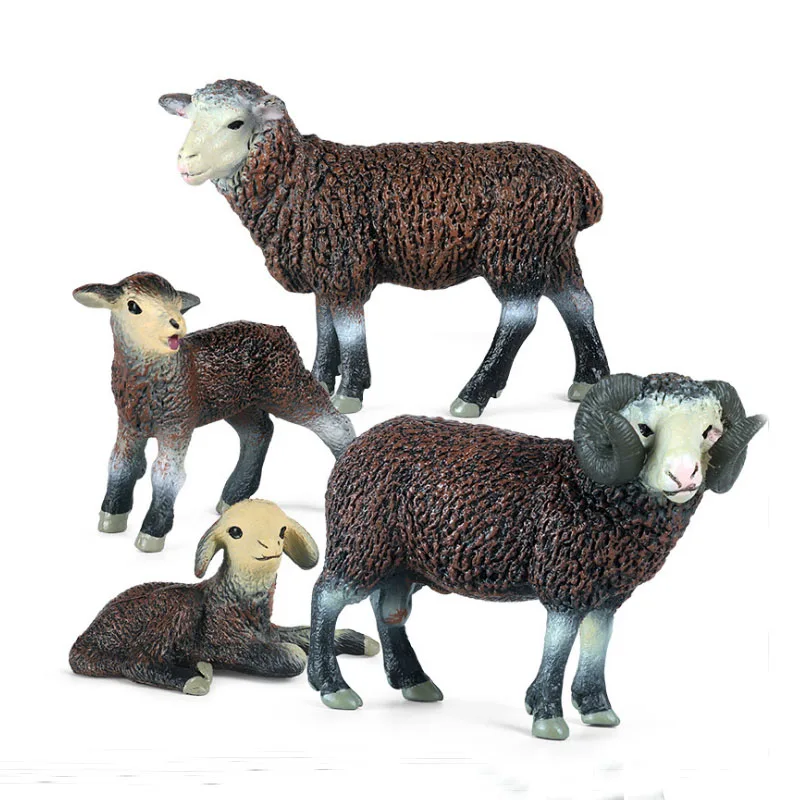 

Simulation Animal Sheep Model Solid Static Goat Children's Cognitive Plastic Toy Decorative Ornaments Hand-made for Kids