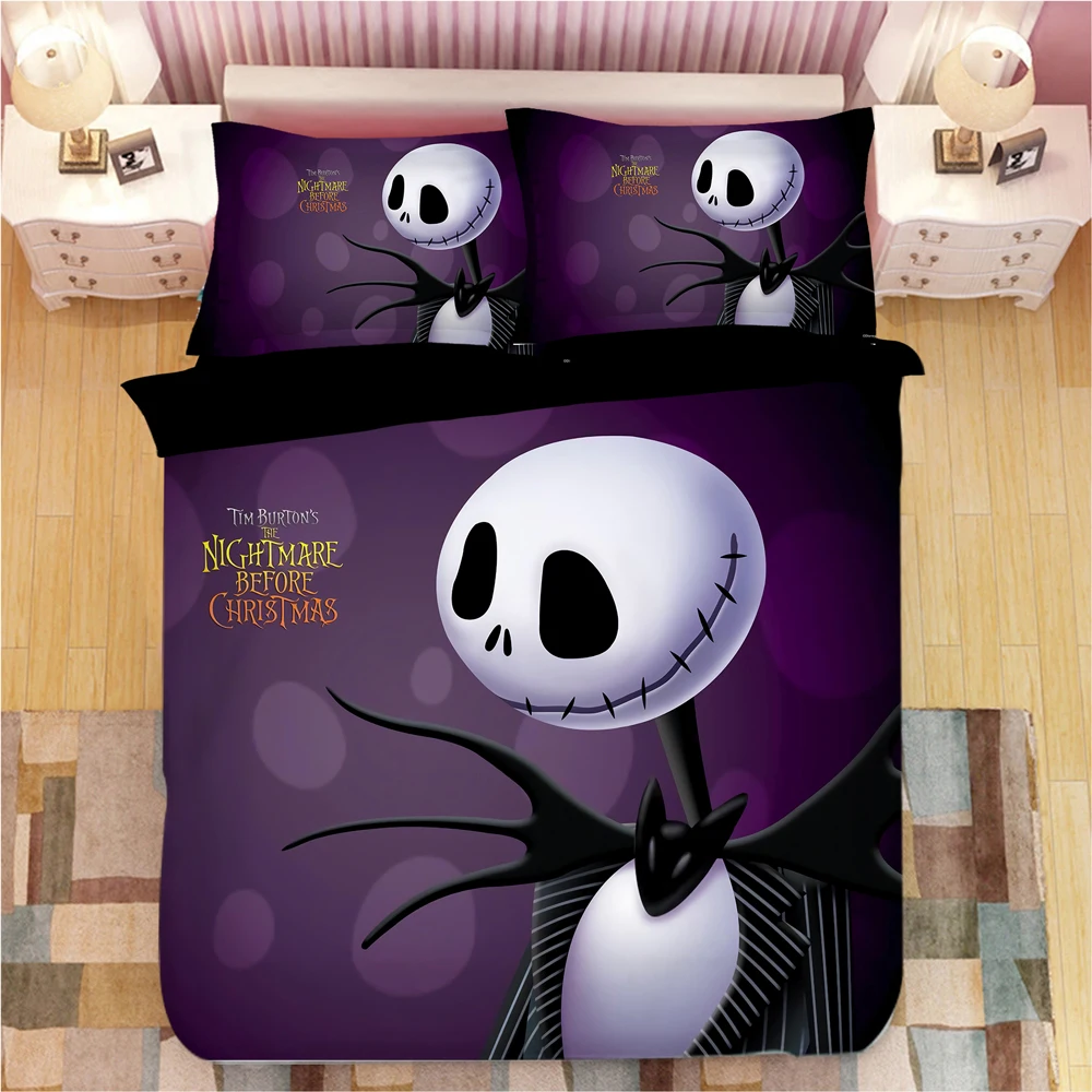 3D Кошмар перед Рождеством постельные принадлежности наборы пододеяльников