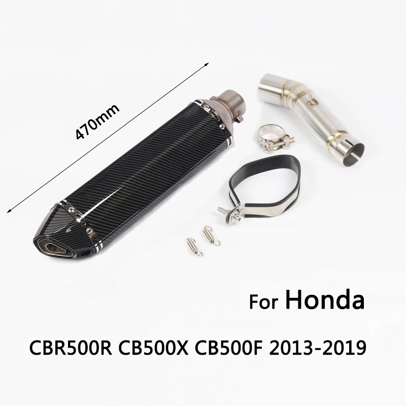 Выхлопная труба для мотоцикла Honda CBR500R CB500X CB500F 2013 2019 средняя выхлопная 51 | Отзывы и видеообзор -4000468645118