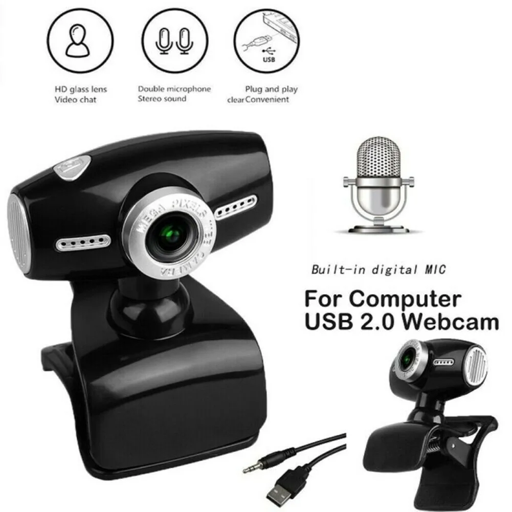 

USB 2.0 HD Web Camera Webcam W/ Microphone For Computer PC Laptop Desktop