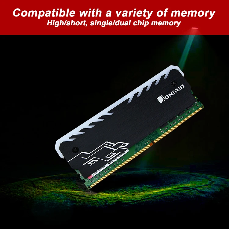 Jonsbo Memory RAM Light Guide Bar Mod Heatsink Cooler PC Cooling Vest Heat Sink Radiator RGB Controllable For DDR DDR3 DDR4 | Компьютеры и
