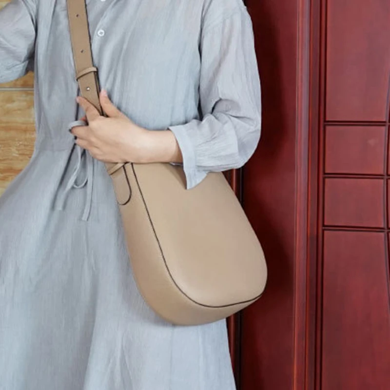 SC Повседневный стиль натуральная кожа женская сумка через плечо одноцветная