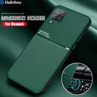 Роскошный Кожаный Автомобильный Магнитный чехол для телефона Huawei P40 Lite P30 Pro P20 Y9 Prime 2019 Mate 20 Lite 40 30 P Smart Z Honor 9X, чехол