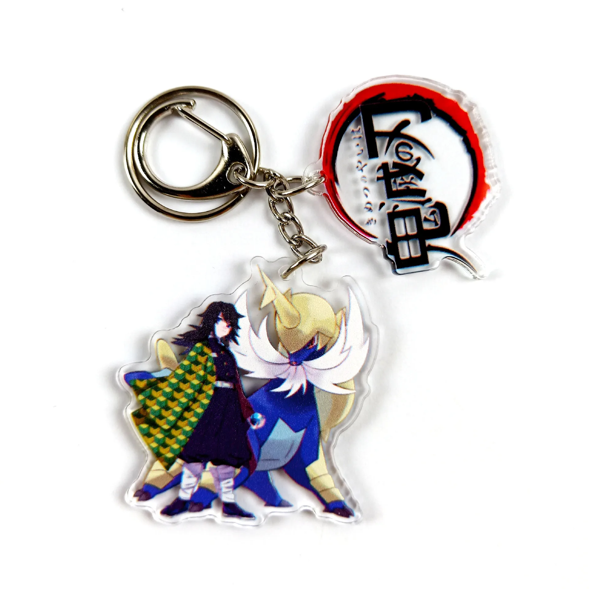 

Demon Slayer Joint Keychain Transparent Acrylic Lovely Anime Figure Keyring Cartoon Cute KeyHolder Charm Pendant Man/Woman Gift