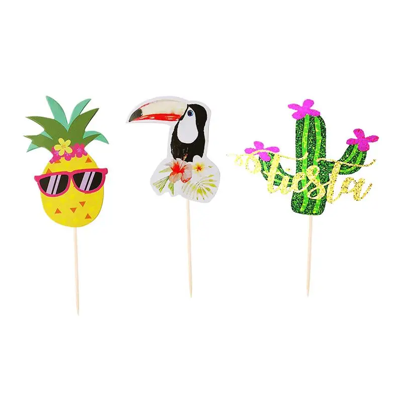 17 шт. креативный ананасовый торт с изображением кактуса декор кекса вечерние