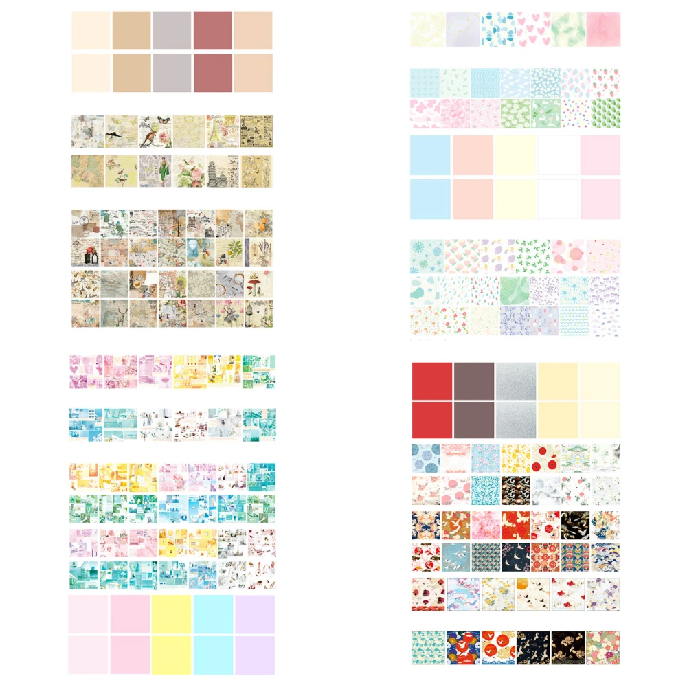A50pcs цветная бумага для скрапбукинга фоновая DIY Ручная учётная запись ремесла