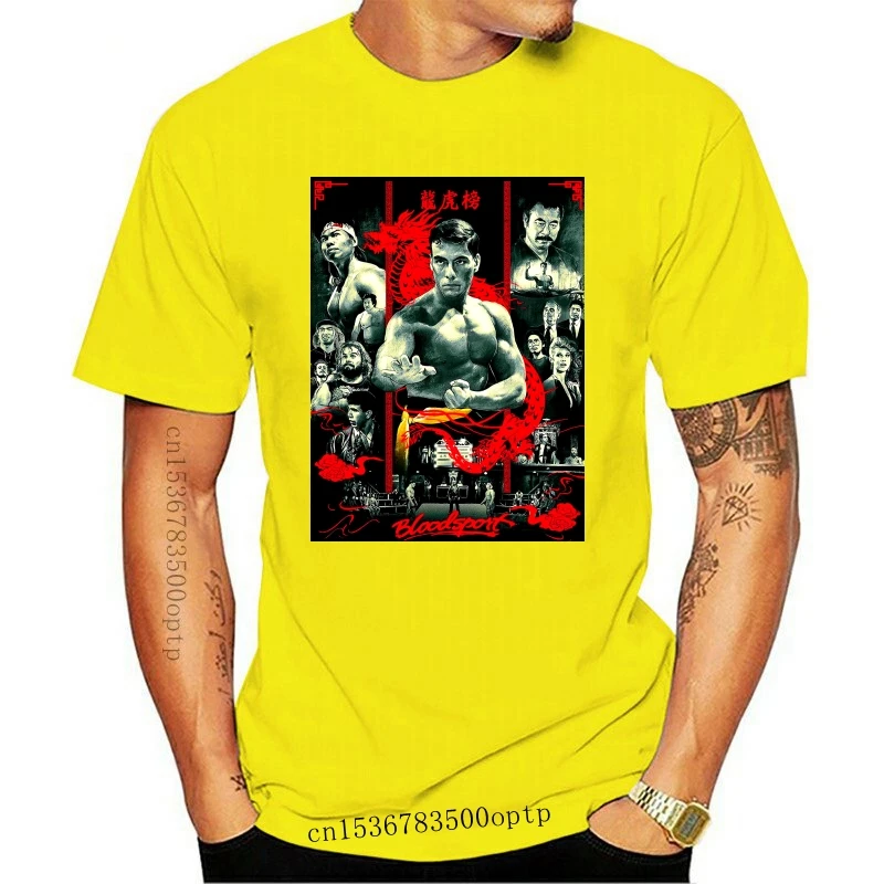 

Новинка, постер фильма Арнольда кровоsport V2, 1988 топы, футболка (черная), все размеры, стандартная хлопковая футболка