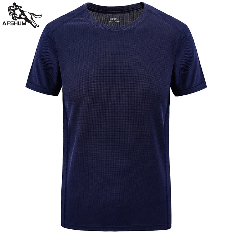 

T-shirt men 6XL 7XL 8XL men t-shirt Quick dry tshirts solid color printing stretch Mens T-shirt breathable mens casual t shirts