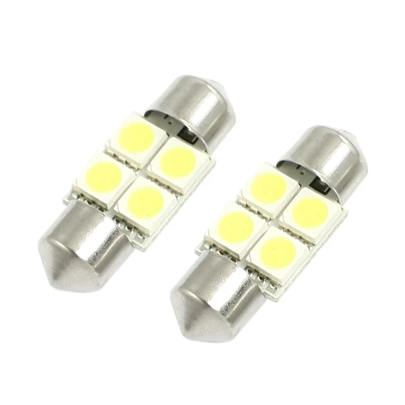 DC 12V 30mm 4 5050 SMD автомобильный внутренний купол гирлянда светодиодный светильник
