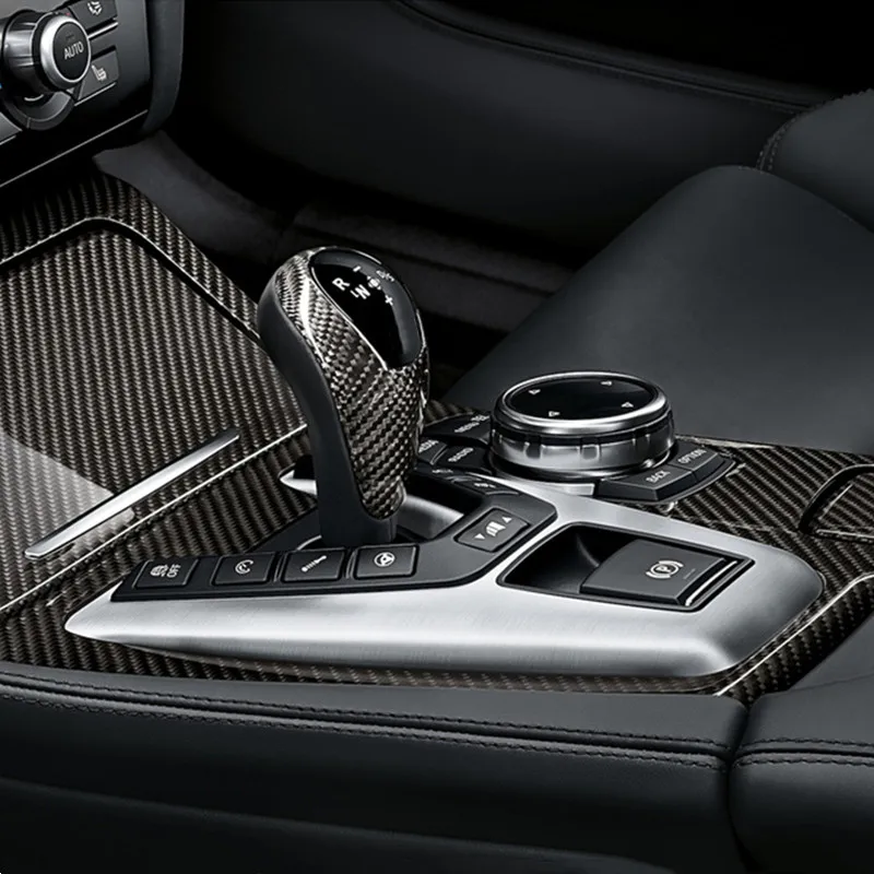 

Real Carbon Fiber Gear Shift Handle Sleeve Cover Trim For BMW M2 M3 M4 M5 X5M X6M Car Interior Accessories