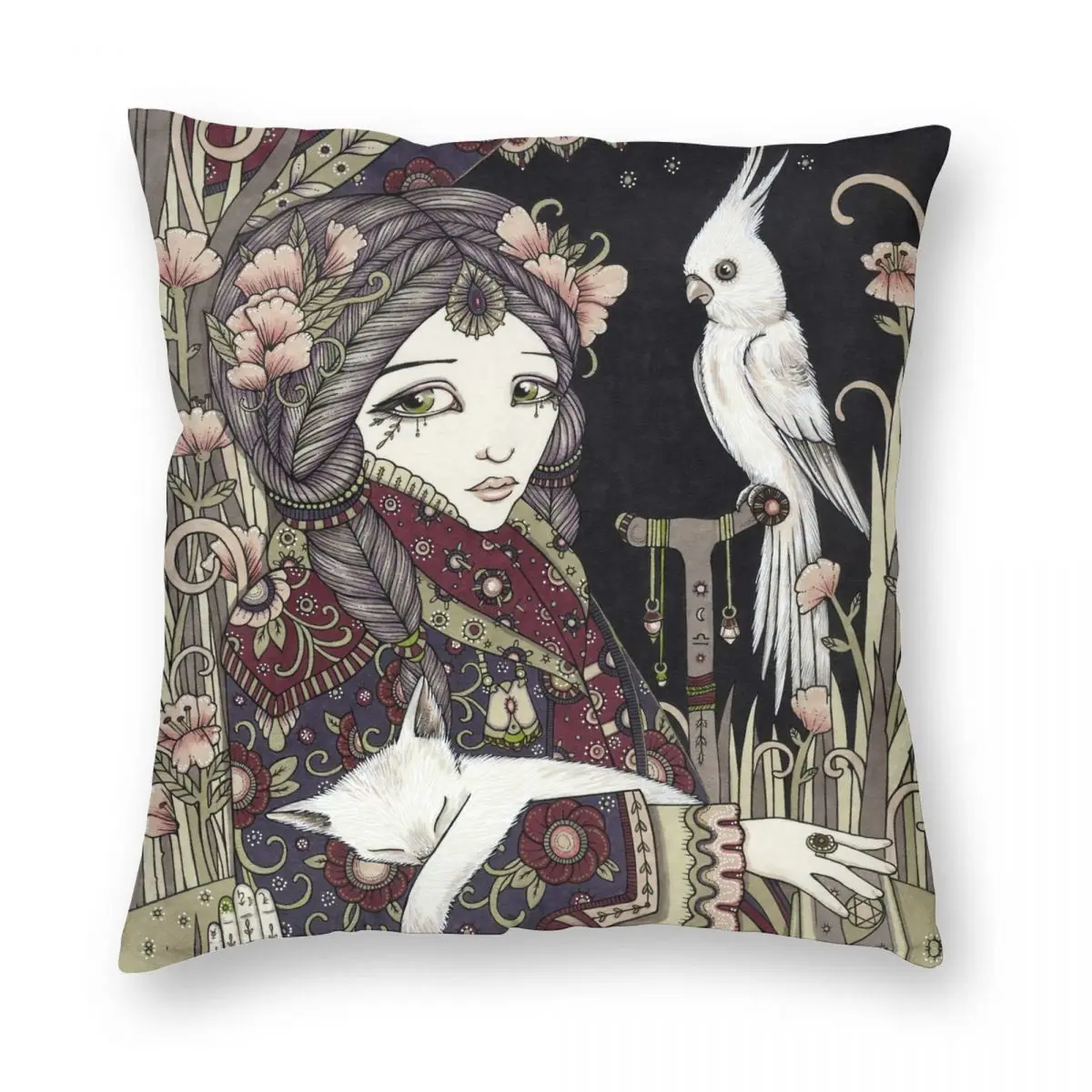 

Roma Square Pillowcase Polyester Linen Velvet Pattern Zip Decor Pillow Case Sofa Seater Cushion Cover 45x45