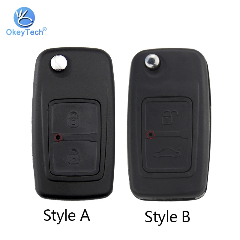 OkeyTech Car Remote Key Fob Case Shell For CHERY TIGGO A1 E5 A5 FULWIN COWIN EASTER 2 Buttons Folding Flip key With Blade | Автомобили и