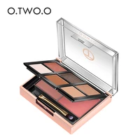 o two o 2 in 1 eyeshadow palette 6 color blush powder 2 color easy to wear pigment makeup kit for daily use