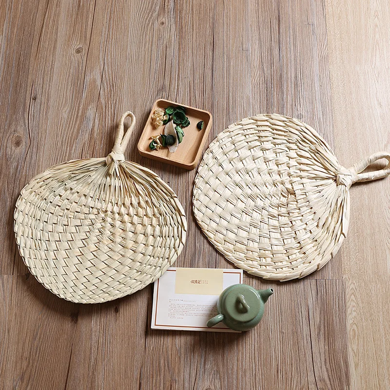 

Chinese Style Handmade Fan Retro Natural Bamboo Braided Fan New Summer Cooling Hand Fan Art Crafts Woven Fan Home Decorations